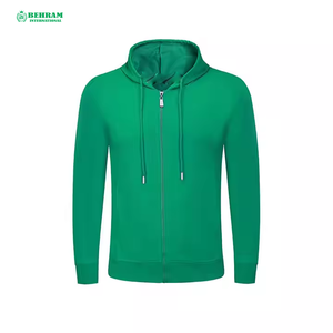 Sudadera con capucha verde oliva para hombre, de moda, con cremallera, estilo oversize, de algodón French Terry, informal, para otoño, con bolsillo frontal con logo. - Product Image 6