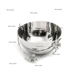 Bol décoratif pour aliments en laiton et en verre Bol de service pour fruits de forme ronde de la plus haute qualité pour fournisseur en gros - Product Image 3