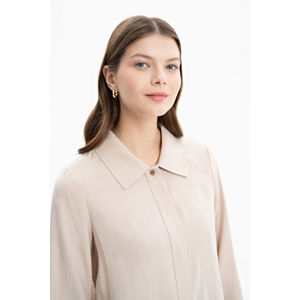 Women's Linen Basic <b>Tunic</b>-Simple and Elegant Full Sleeve Button Down for Everyday Wear - Product Image 5