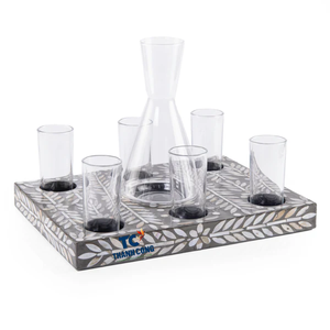 ชุดที่วางแก้วแบบฝังมุกหรูหราที่วางแก้วสำหรับกาแฟและชารอมฎอนของขวัญวันคริสต์มาส - Product Image 2