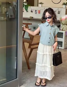 Whole Sale Summer Sleeve New Style Set For Girls 3-6 Years Korean Style Clothes Top Selling Product