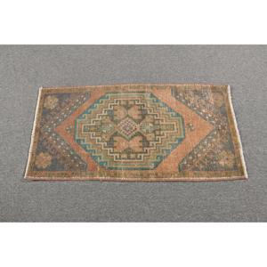 1.7x3.3 ft Turkish Rug, Vintage Rug, <b>Brown</b> Striped <b>Wool</b> Rug - Product Image 3