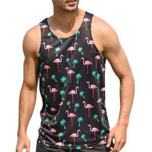 100% Cotton Men's Sleeveless Vest Quick Dry Seamless <b>Singlet</b> with Custom Print Logo for <b>Running</b> - Product Image 1