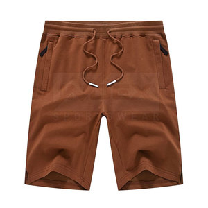 Pantalones cortos de algodón 100% informales de cintura media sólidos de calle para hombre más vendidos, diseño de logotipo personalizado, secado rápido, alta calidad - Product Image 1