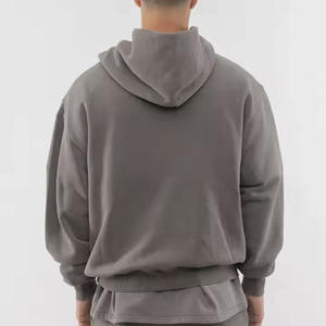 Pull à capuche surdimensionné 100% coton pour homme, poids lourd, luxe, vierge pour l'hiver, impression personnalisée, style streetwear à épaules tombantes - Product Image 2
