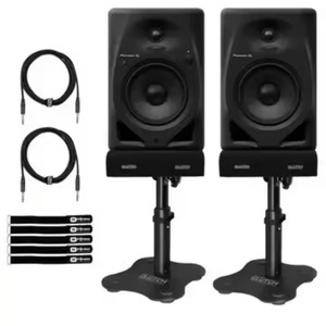 DJ-Altavoces de monitor de estudio negros de 5 "con soporte de escritorio - Product Image 1