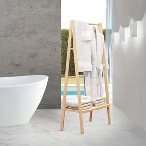 Armoire de salle de bain moderne en bambou Solution de rangement autoportante pour salles de bain chambres salons cuisines écoles - Product Image 1