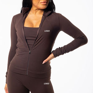 Chaquetas Deportivas de Manga Larga para Mujer, Tops Cortos Ajustados, Chaqueta para Yoga, Entrenamiento, Senderismo, Correr, Chaquetas de Yoga para Mujer - Product Image 2