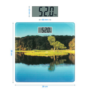 Household Digital Weighing Scale High Precision Sensor Portable LCD Display Tempered Glass <b>Battery</b> for Bedroom Living Room Use - Product Image 2