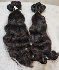 Auténtica Peluca de cabello humano crudo recto de grado templo indio extensiones Remy dibujadas al por mayor extensiones de cabello humano indio - Product Image 2