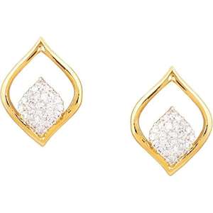 ขายส่งคุณภาพสูงทนทาน moissanite ต่างหูเพชรที่มีความเงางามสีทองเหมาะสำหรับผู้หญิงออฟฟิศงานปาร์ตี้และงานเฉลิมฉลอง - Product Image 1