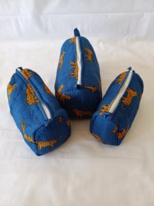 Sac fourre-tout en coton matelassé bohème pour femmes, motif autruche, capacité moyenne avec grande fermeture éclair, style tendance - Product Image 3