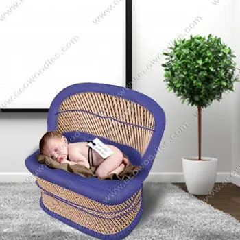 Eco-friendly Recém-nascidos Crianças Quarto Móveis Rattan Sofá Cadeira Do Bebê Fotografia Shoot Newborn Fotografia Props Lounger Bed