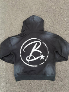 Survêtement personnalisé à fermeture éclair vintage délavé à l'acide, coupe ample 100% coton imprimé bouffant, pantalon de survêtement lourd - Product Image 4