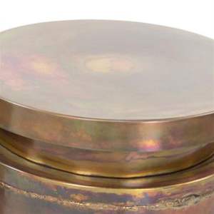 Elegant Iron Side <b>Table</b> Set of 2 Pieces <b>Round</b> Top Bone Inlay <b>Console</b> Unique Design Handmade for Living Room and Bedroom - Product Image 2