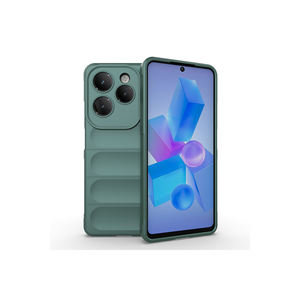 Coque Infinix Hot 40 Pro en TPU souple, design ethnique, vert foncé, matériau anti-traces de doigts, style INS élégant - Product Image 1