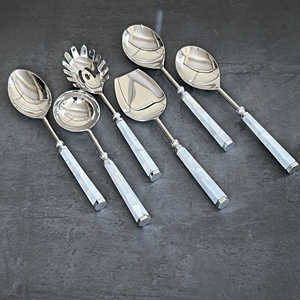 New India RF Crafts Stainless Steel <b>Serving</b> <b>Spoon</b> <b>Gold</b> Resin Design Tableware Home Fruit Boutique Coffee <b>Spoons</b> for Gifts - Product Image 1