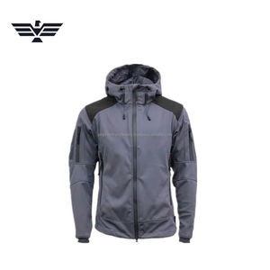 Chaqueta Táctica de Invierno para Hombre, Delgada, de Softshell, con Logotipo Frontal, Cuello Alto con Cremallera, Estilo Urbano, Liso, Teñido, de Lona, para Actividades al Aire Libre - Product Image 6