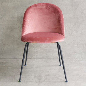Lucas Contemporary Dressing <b>Chair</b> with Multi-Colored Velvet Cushion and Black <b>Painted</b> Iron Legs GTD006 Design - Product Image 5