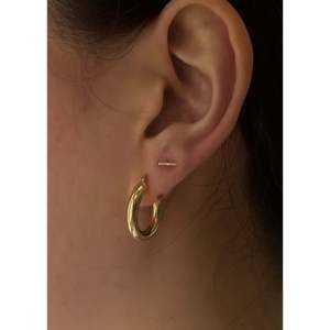 Classic <b>Hoop</b> <b>Small</b> Micro Bar Stud Earring Stack Trendy Religious Cute Geometric Made Zinc Alloy Brass Titanium Pearl for Parties - Product Image 1