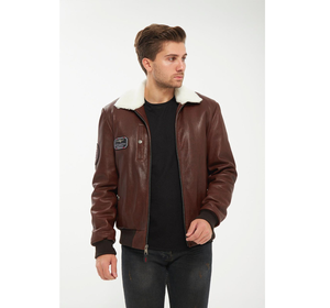Veste en cuir turc pour hommes d'Istanbul avec motif de lettres de traitement enduites pour la saison printanière - Product Image 1