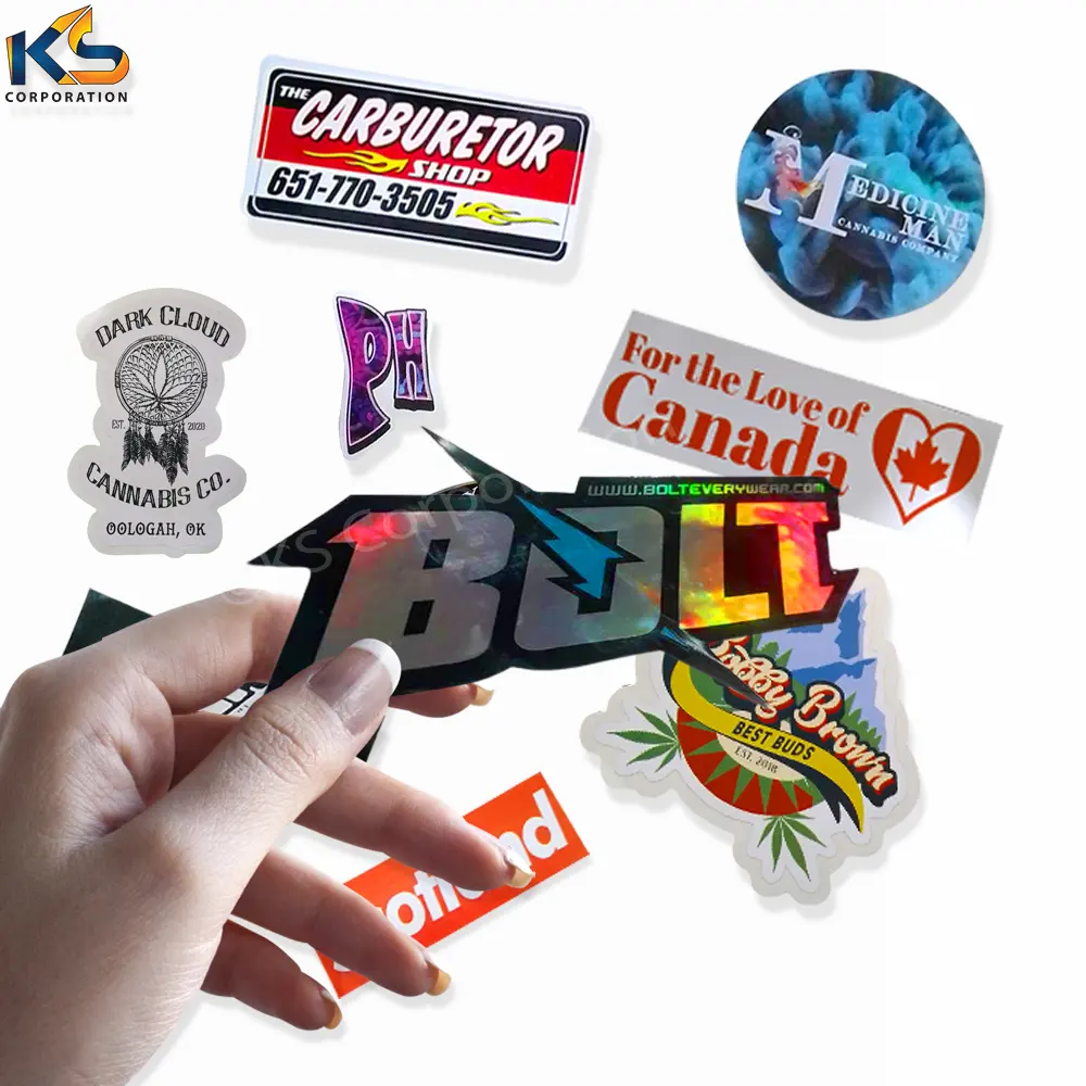 Adesivi olografici con effetti arcobaleno 3d personalizzati stampa adesiva con ologramma stampa personalizzata etichetta olografica Logo Sticker