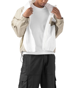 Chaqueta cortavientos informal de poliéster para hombre, cortavientos con estampado de logotipo personalizado para uniforme de equipo de empresa deportiva Unisex - Product Image 5