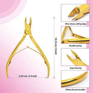 Professional Golden Stainless Steel Cuticle Nipper for Fingers Smooth Handle Manicure Tool with Sharp Blade Nail Clipper - Product Image 5