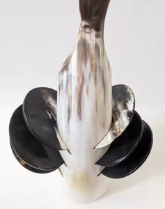 Sous-verres classiques en pierre de corne de buffle Conception à carreaux en os et corne pour ustensiles de cuisine par l'artisanat en croissant - Product Image 2