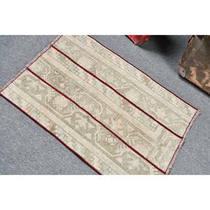 Alfombra Vintage, Alfombra Turca de 2x3.1 pies, Alfombra de Lana con Diseño de Camuflaje Gris - Product Image 4