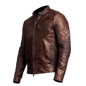 Veste en cuir PU ajustée pour homme, tendance hiver 2026, respirante, col montant surdimensionné, designs OEM fins - Product Image 3