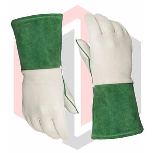 ถุงมือหนังแท้แบบแยกชิ้น ทนทาน พร้อมปลอกข้อมือแบบถัก ป้องกันไฟฟ้าสถิต ทนต่อการฉีกขาด ขนาด 16 นิ้ว หนา 7 ออนซ์ - Product Image 4