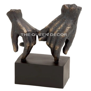 Sculptures d'art de bullding en métal en aluminium de haute qualité avec Base abstraite décor de Table Statue maison bureau Sculpture ornement - Product Image 4