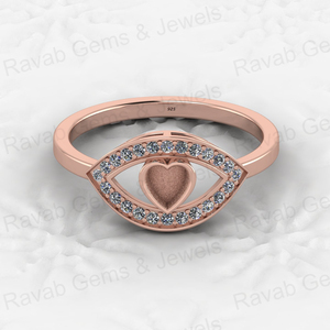 New Arrival Solid 925 Sterling Silver 4mm Heart <b>Blank</b> Setting Eye Heart <b>Ring</b> Breastmilk Keepsake Resin Customizable Jewelry - Product Image 2