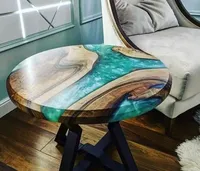 Table basse moderne de rivière en résine époxy et bois design pour chambre à coucher table basse unique de vente en gros