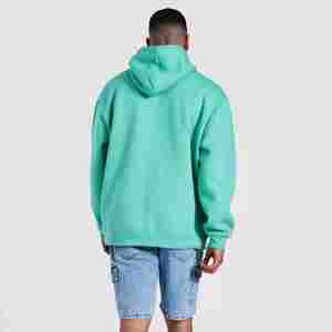 Sudadera con capucha de bolsillo con serigrafía sólida de algodón 100% de alta calidad, sudadera de Hip Hop térmica de invierno Unisex de gran tamaño a la moda - Product Image 3