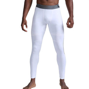Leggings MMA légers pour hommes en Spandex/Polyester, séchage rapide, respirants, longueur intégrale, taille élastique confortable, vente en gros en ligne - Product Image 3