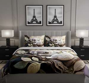 Lot de 2 housses de coussin imprimées en microfibre Koala Serenity - Product Image 2