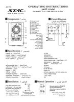 Temporizador Electrónico Automático STAC JS-30A, Temporizador Aleatorio con Cuenta Regresiva de 40s, Panel de Acero, Control por Enchufe, Alimentación 220-240VAC 30A 50/60Hz