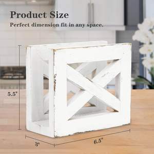 Porte-serviettes de ferme distributeur de stockage en bois pour Table rustique Chic naturel rétro ferme maison décoration accessoires de cuisine - Product Image 3