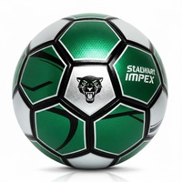 Ballons de football officiels en cuir PVC de haute qualité, taille 5, thermocollés, pliables, cousus à la machine, durables, avec logo