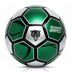 Ballons de football officiels en cuir PVC de haute qualité, taille 5, thermocollés, pliables, cousus à la machine, durables, avec logo - Product Image 4