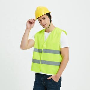 Gilet de sécurité réfléchissant en maille polyester à logo personnalisé, très visible, fluorescent, vêtements de sécurité pour le travail - Product Image 3