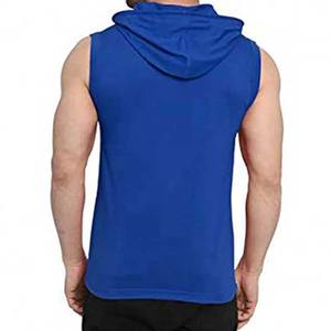 Sweat à capuche de gymnastique sans manches pour hommes pour l'entraînement-Sweat à capuche de musculation avec tissu respirant, idéal pour l'entraînement en plein air - Product Image 4