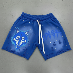 Shorts en molleton de coton délavé rouge pour homme – Doux, chauds, confortables, taille élastique avec cordon de serrage – Idéaux pour le sport, l'entraînement et les loisirs - Product Image 5