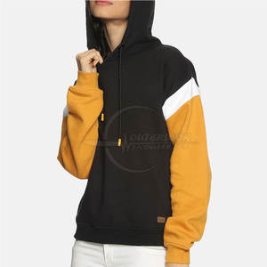 Sudaderas con capucha con logotipo personalizado para mujer en varios colores 100% algodón estilo informal con logotipo frontal MOQ bajo a la venta - Product Image 3