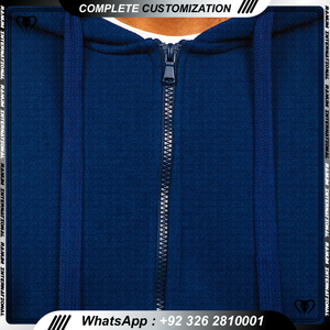 Hombres Essential Hoodies Algodón transpirable Manga larga Full Zip Up Hoodies Sudaderas de manga regular Sudaderas - Product Image 6