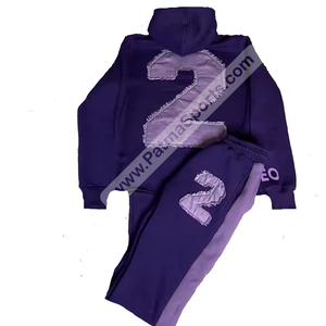 <b>Top</b> Quality <b>Distressed</b> Embroidery Tracksuits Custom logo <b>Distressed</b> Embroidery Tracksuits Wholesale Tracksuits Screen Printing - Product Image 1