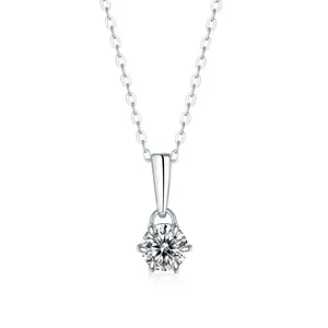 niedriges moq frauen schmuck damen vermill-anhänger 925 sterling-silber damen moissanit-halsketten