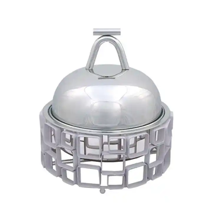 Plat de service chauffe-plats en acier inoxydable Hotpot Excellente qualité Casserole design faite à la main Vaisselle décorative la plus vendue - Product Image 2